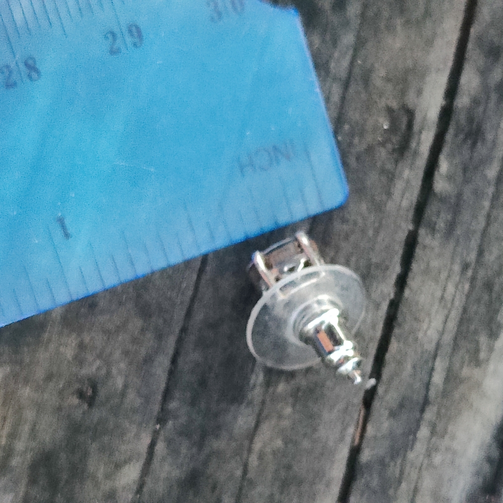 Sterling Silver Natural Opal Stud Earrings - Picture 6 of 6